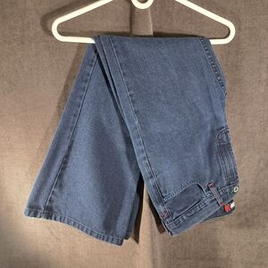 Vintage Tommy Jeans "Belted Bell" Flare Blue Jeans Rainbow VG 29 Made In Canada